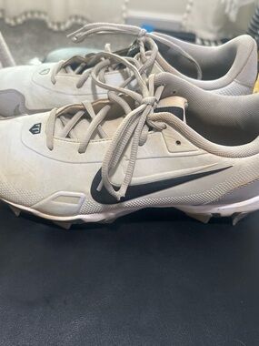 Nike Women's White Cleats with Black Swoosh